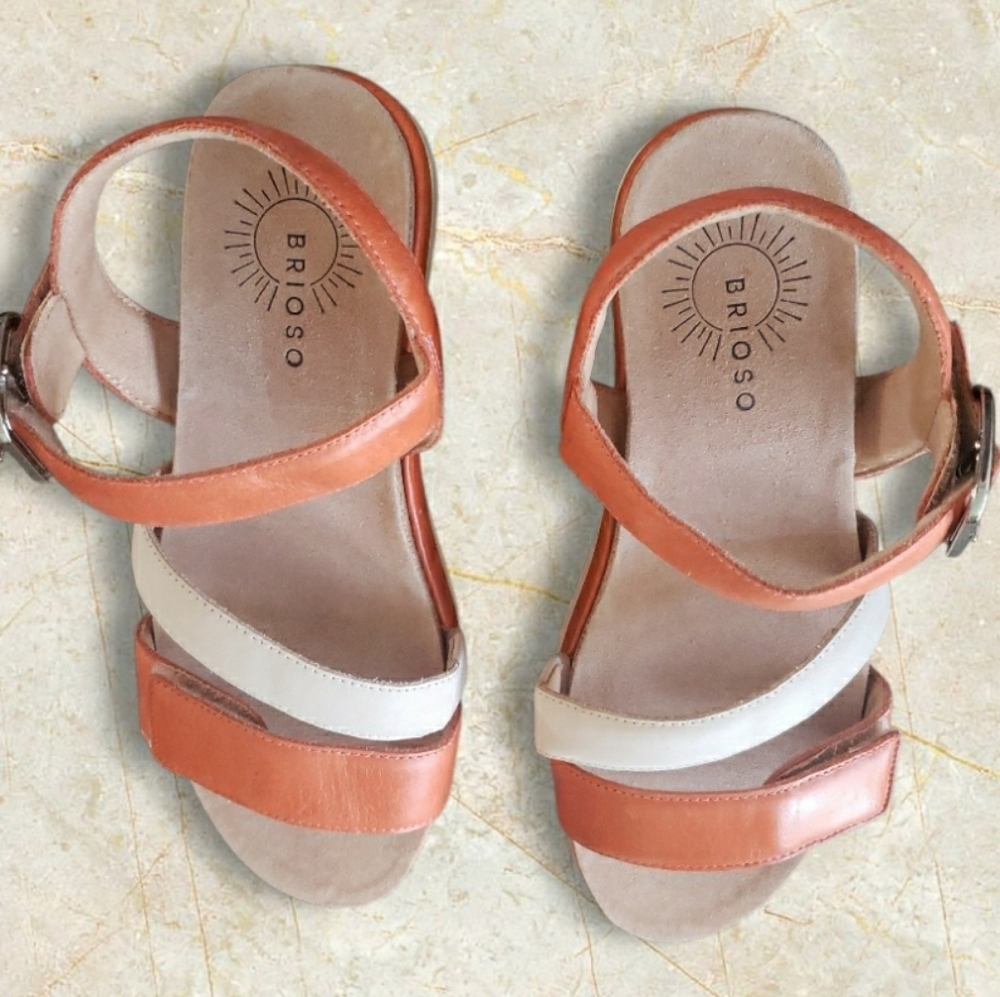 Casual Sporty 8.5 Ortho Adjustable Leather Lugsole  Comfortable Sandal New - Picture 6 of 9